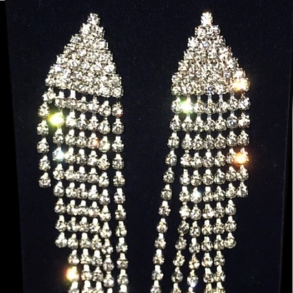 LongWay Jewelry - Sparkling Crystal Rhinestone Dangle Earrings NWT